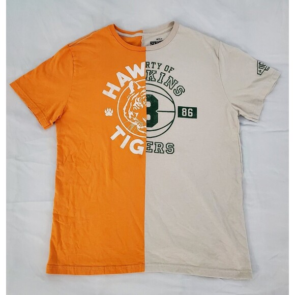 Stranger Things Two Tone Hawkins High School Shirt Mens XL Netflix Series Show - Picture 2 of 9